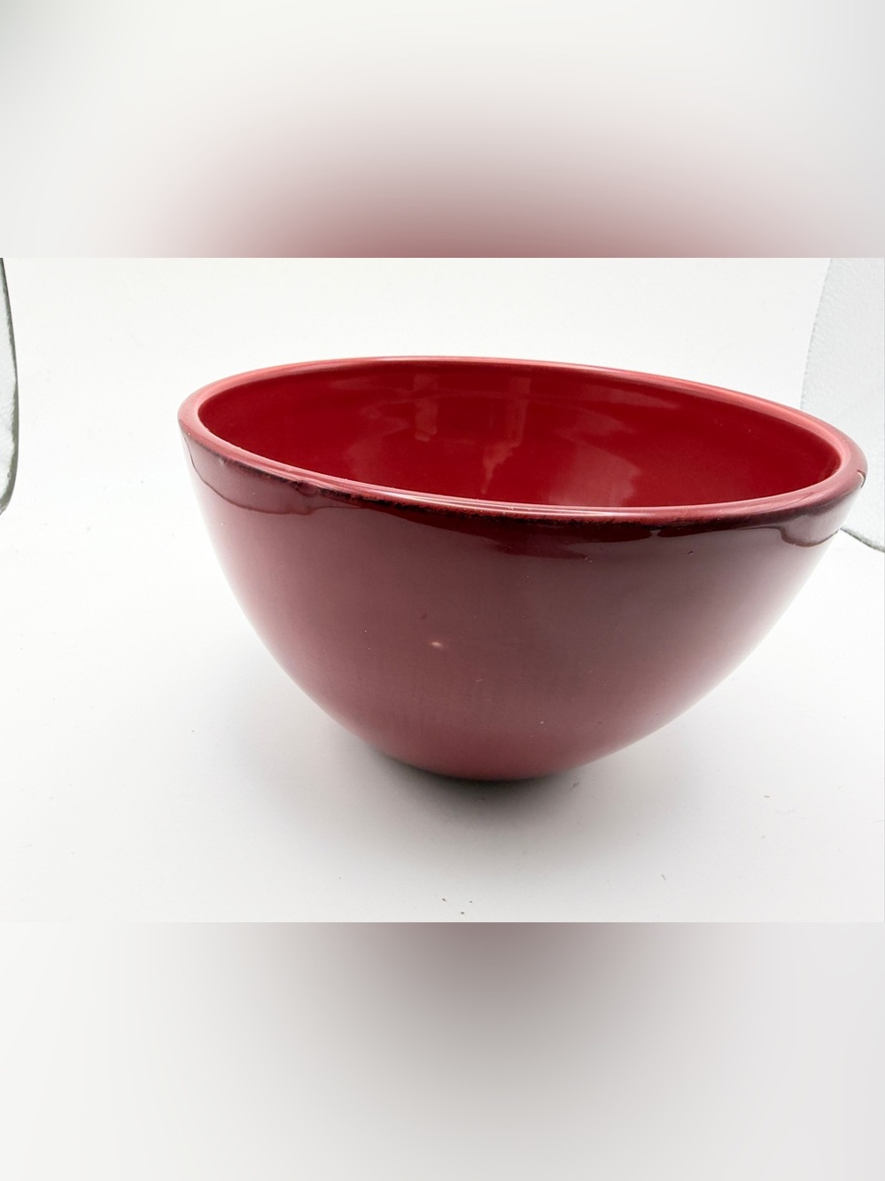 Pier 1 Toscana Burgundy Coupe Cereal  Bowl Italy 6”